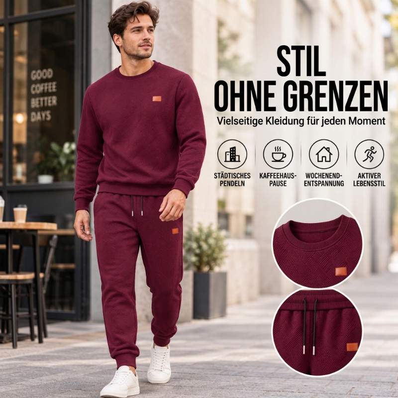 📢🎉50%Rabatt!!!🛍️✨Freizeit Sportset für Herren mit strukturiertem Jacquard