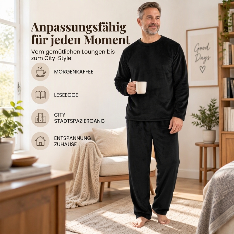 📢🎉50%Rabatt!!!🛍️✨Bequemes Wärmendes Samt-Schlafanzug-Set für Herren
