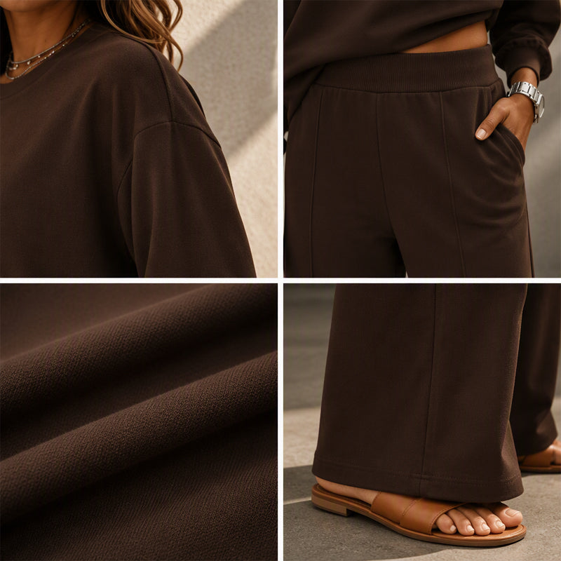📢🎉50%Rabatt!!!🛍️✨Zweiteiler für Damen: Locker sitzendes Oberteil & Weithose