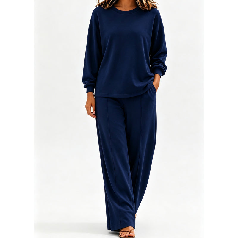 📢🎉50%Rabatt!!!🛍️✨Zweiteiler für Damen: Locker sitzendes Oberteil & Weithose