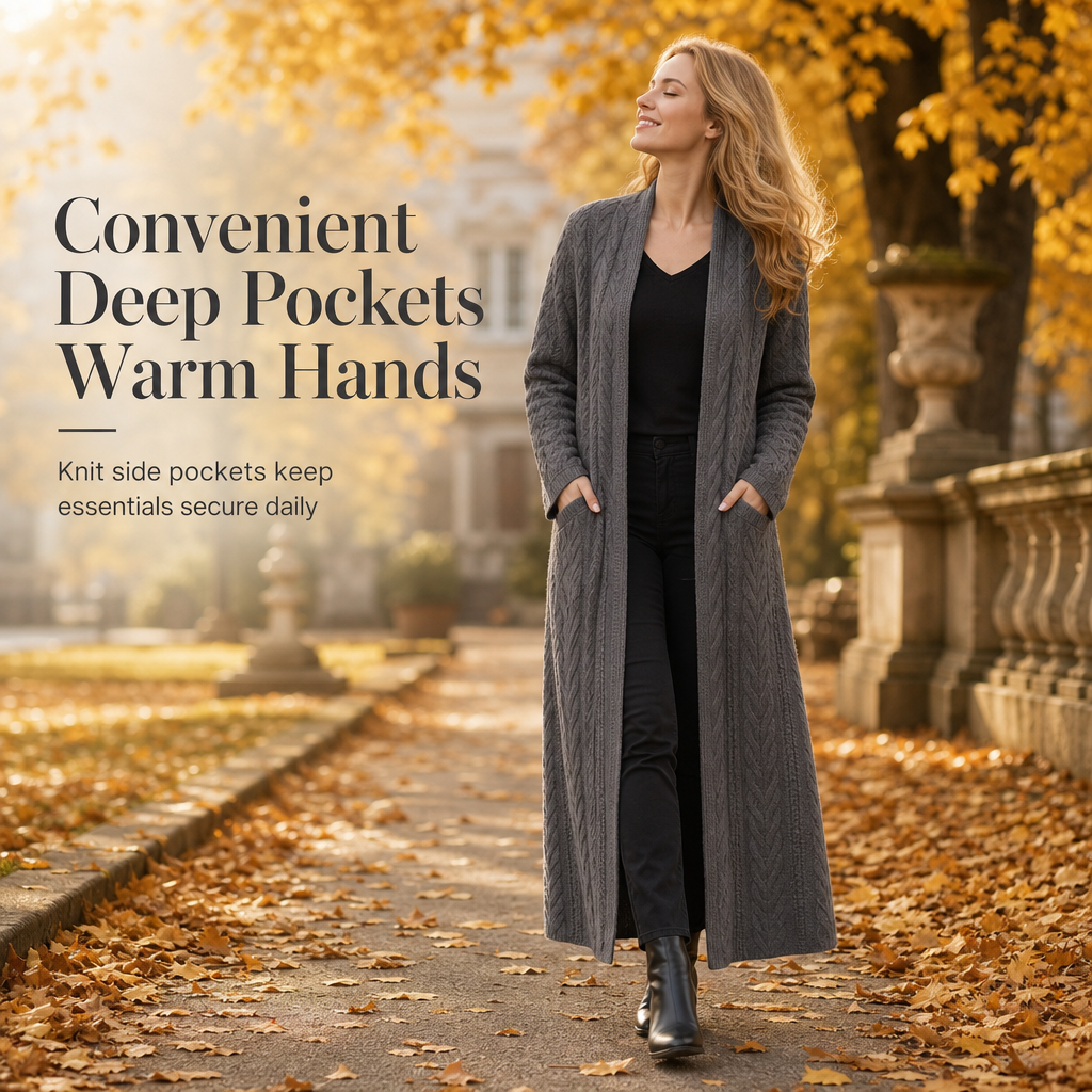 📢🎉50%Rabatt!!!🛍️✨Freizeit Strickjacke Lang
