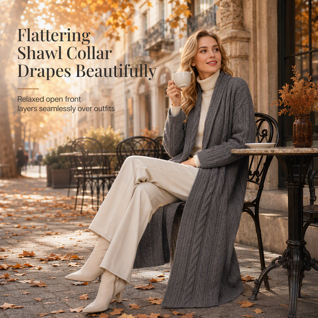 📢🎉50%Rabatt!!!🛍️✨Freizeit Strickjacke Lang
