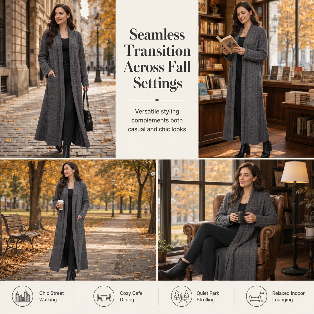📢🎉50%Rabatt!!!🛍️✨Freizeit Strickjacke Lang
