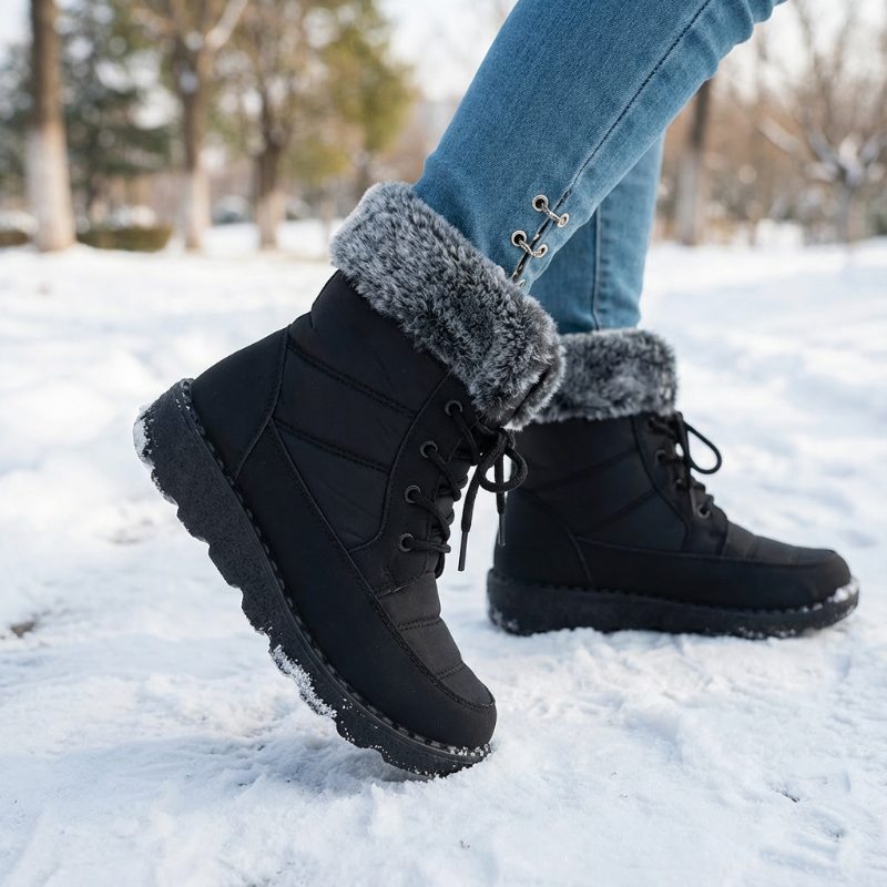Bequeme warme Stiefel mit rutschfester Sohle