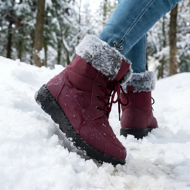 Bequeme warme Stiefel mit rutschfester Sohle