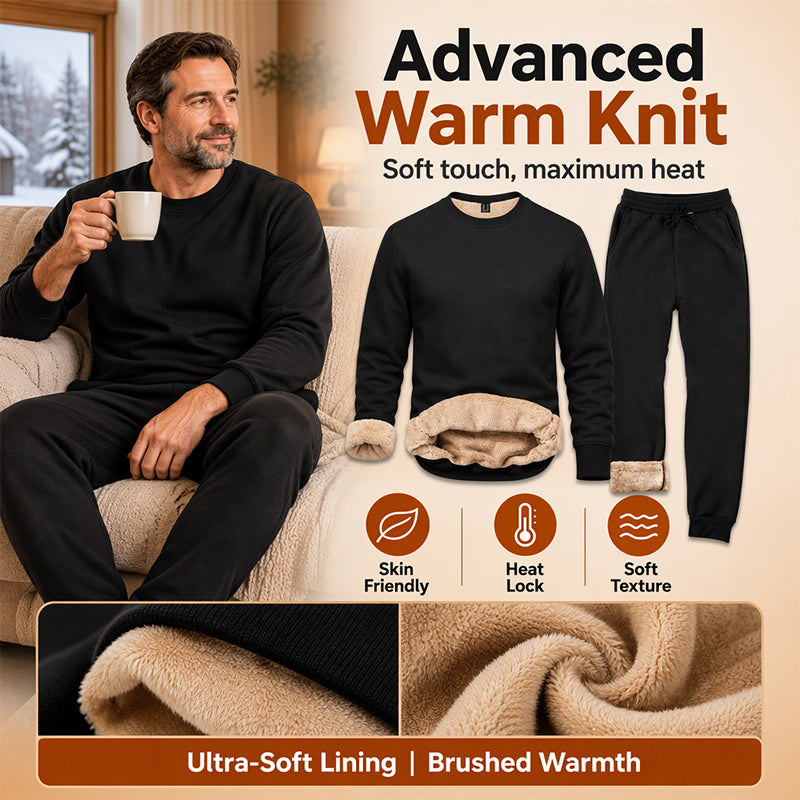 Warme Winter-Sweatshirt- und Sweathosen-Set für Herren