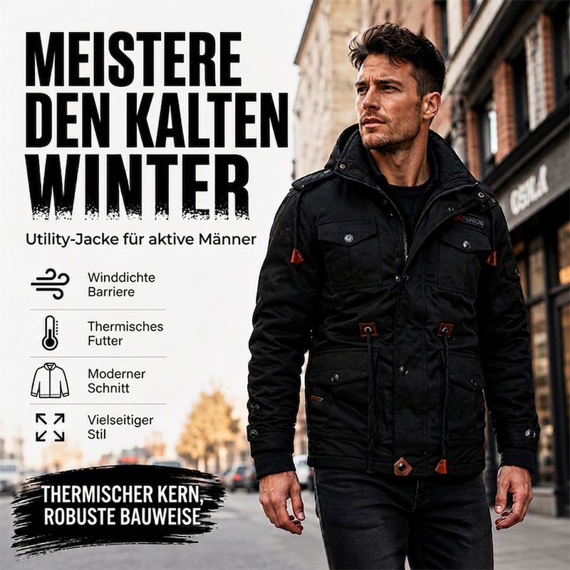 📢🎉50%Rabatt!!!🛍️✨Wärmende Winterjacke für Herren mit abnehmbarer Kapuze