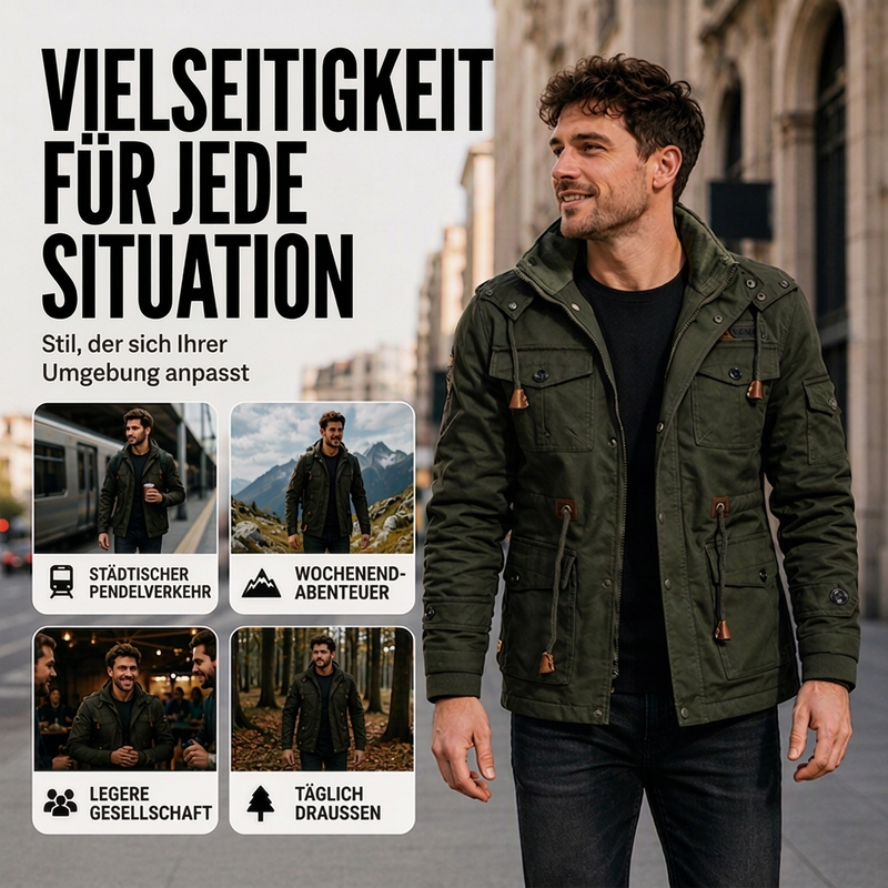 📢🎉50%Rabatt!!!🛍️✨Wärmende Winterjacke für Herren mit abnehmbarer Kapuze