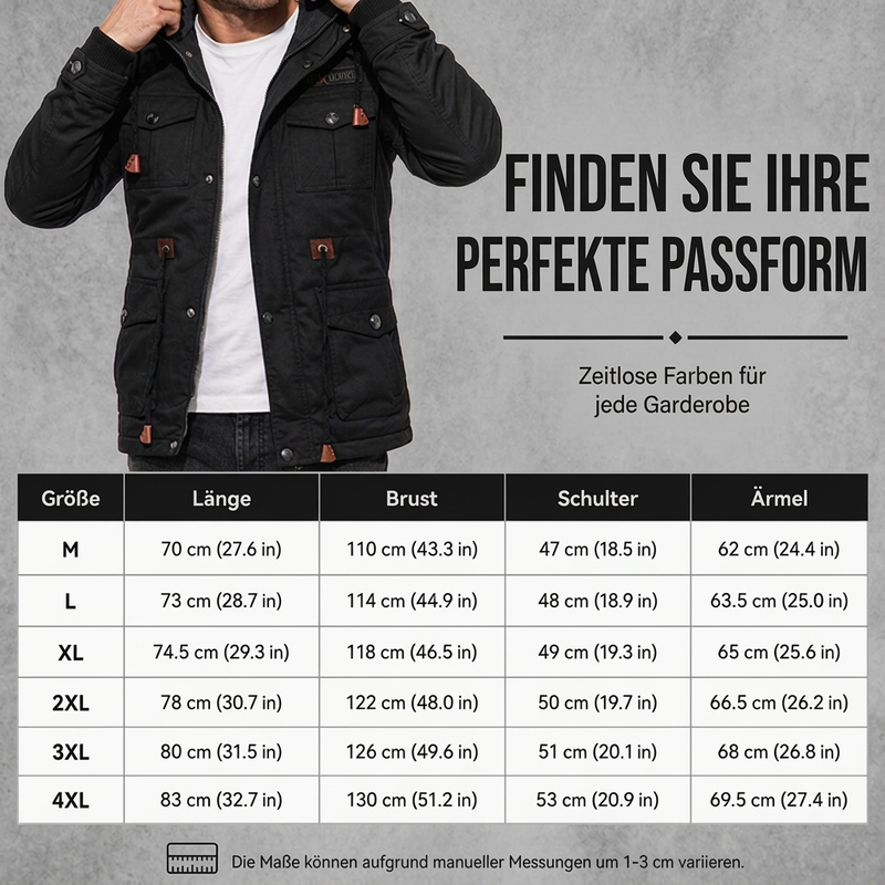 📢🎉50%Rabatt!!!🛍️✨Wärmende Winterjacke für Herren mit abnehmbarer Kapuze