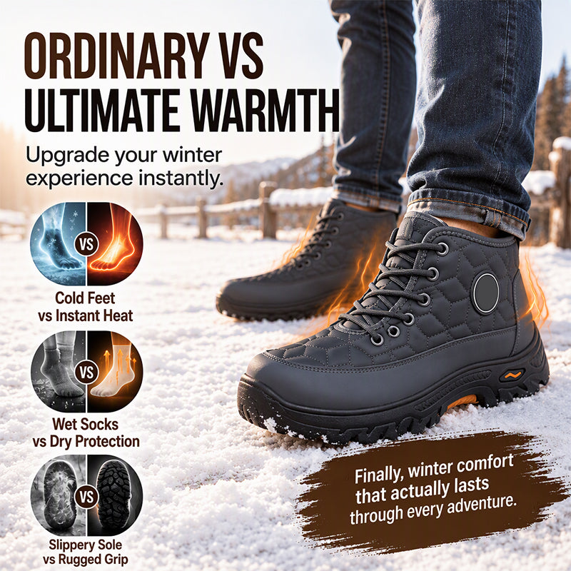 Warme Plougefütterte Schneestiefel für Herren