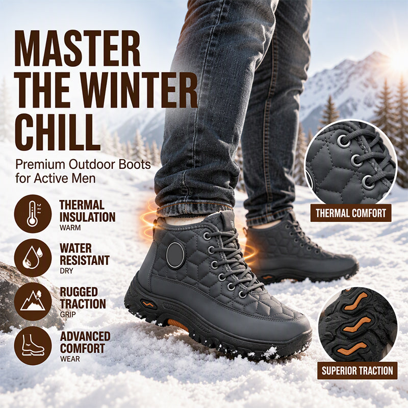 Warme Plougefütterte Schneestiefel für Herren