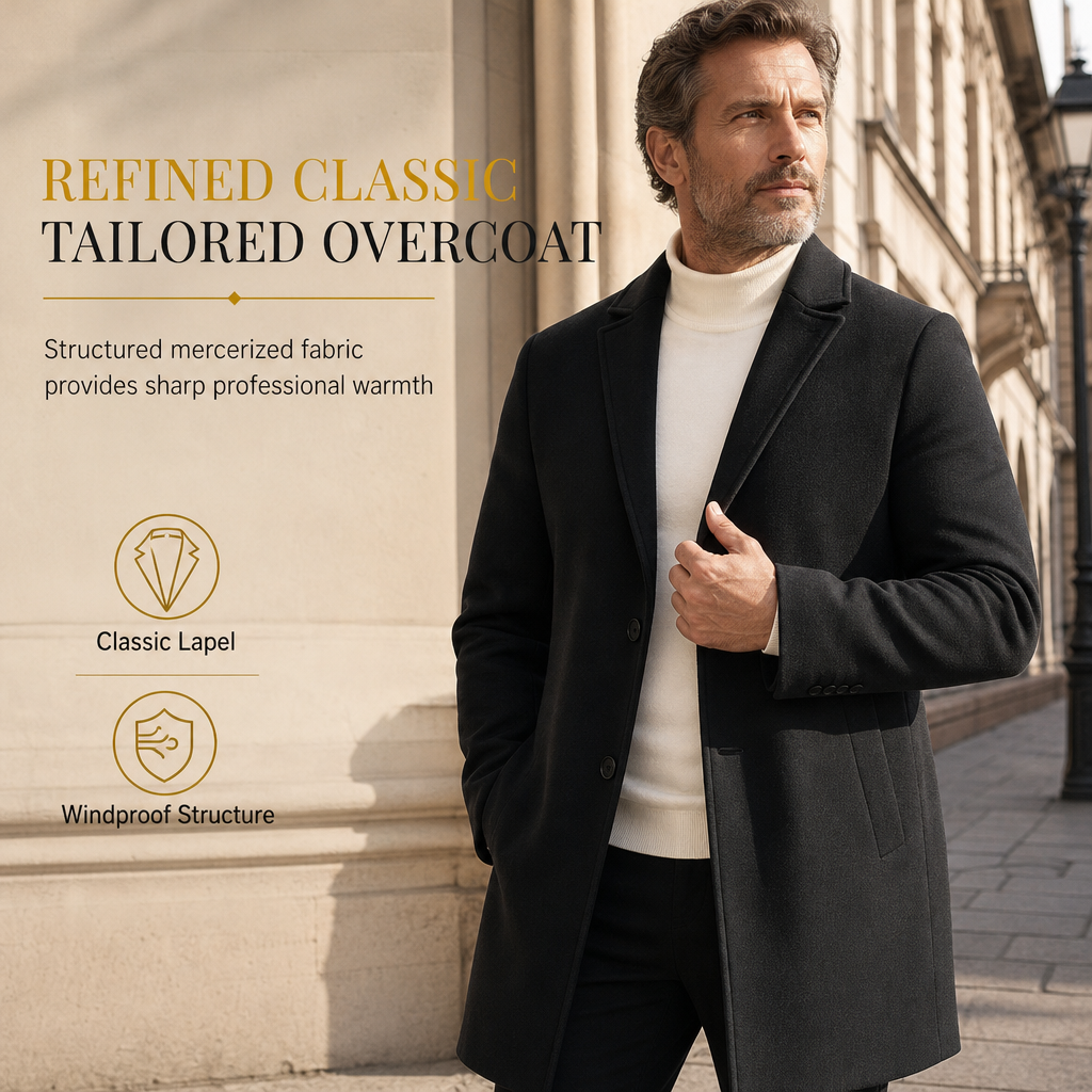 📢🎉50%Rabatt!!!🛍️✨Klassischer einreihiger Trenchcoat für Herren, Business-Casual Premium Windbreaker
