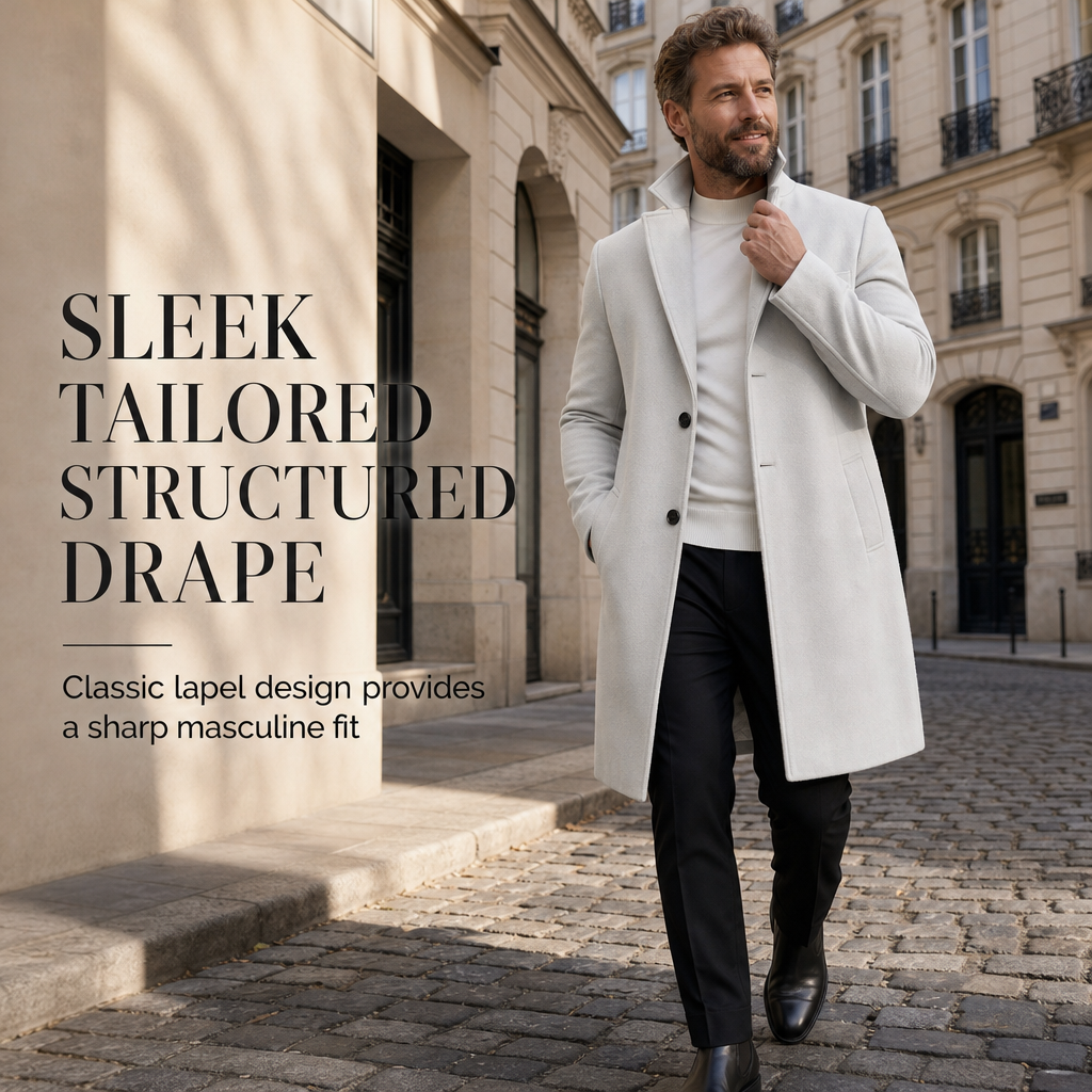 📢🎉50%Rabatt!!!🛍️✨Klassischer einreihiger Trenchcoat für Herren, Business-Casual Premium Windbreaker