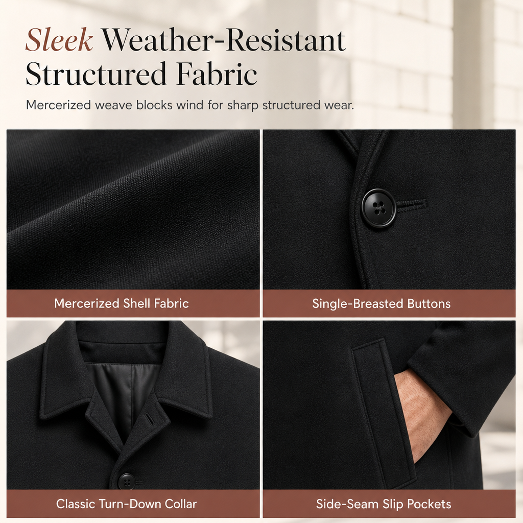 📢🎉50%Rabatt!!!🛍️✨Klassischer einreihiger Trenchcoat für Herren, Business-Casual Premium Windbreaker