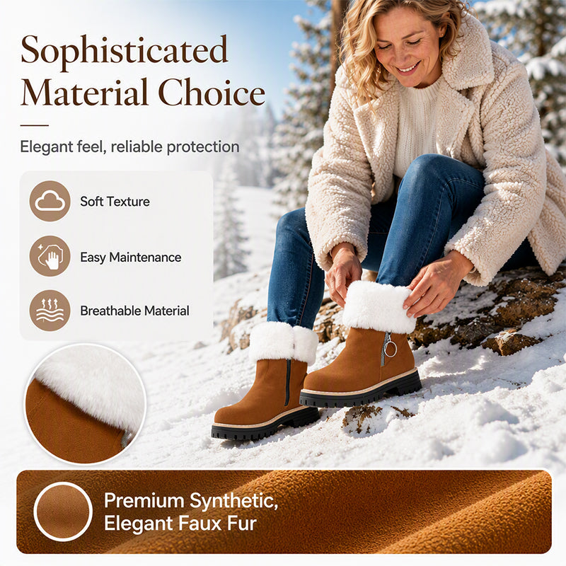 Warme, rutschfeste Winter-Schneestiefel für Damen