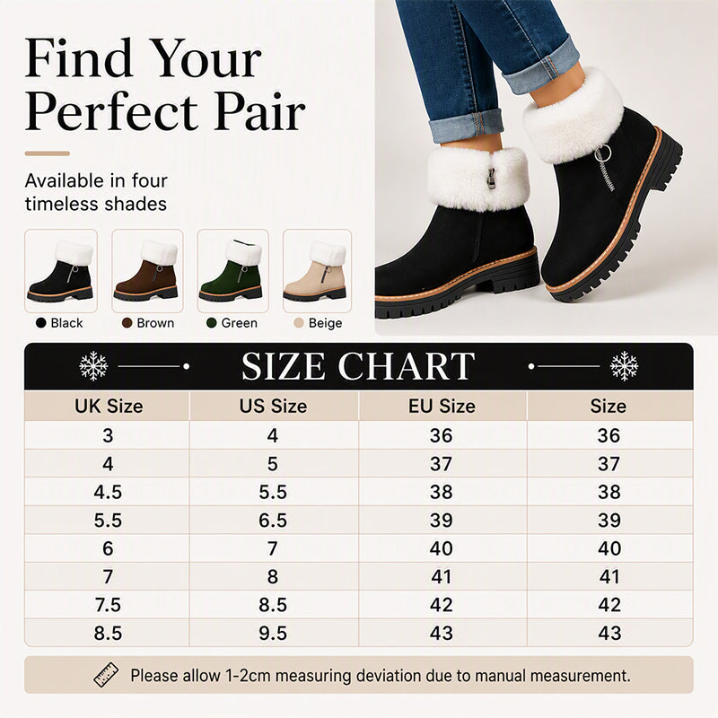 Warme, rutschfeste Winter-Schneestiefel für Damen