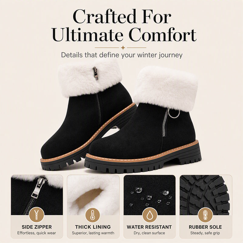 Warme, rutschfeste Winter-Schneestiefel für Damen
