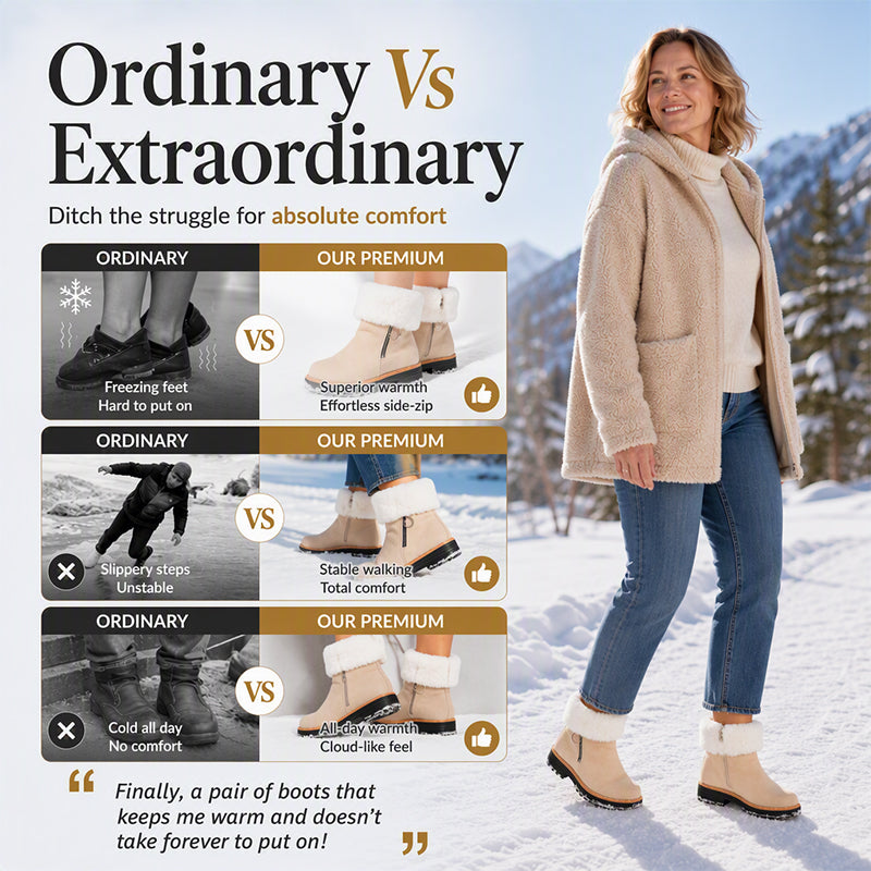 Warme, rutschfeste Winter-Schneestiefel für Damen