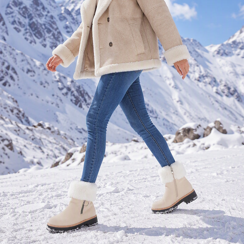 Warme, rutschfeste Winter-Schneestiefel für Damen