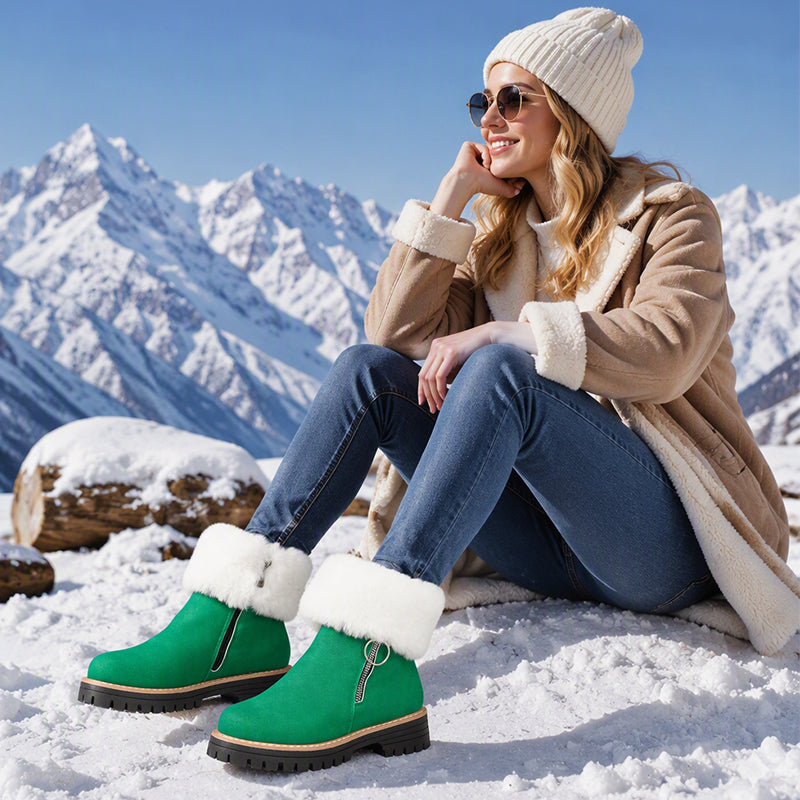Warme, rutschfeste Winter-Schneestiefel für Damen