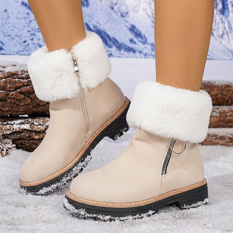 Warme, rutschfeste Winter-Schneestiefel für Damen