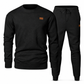 Herren Freizeit Strickset Herbst Winter Rundhals Jacquard Strickpullover Set