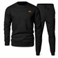 Herren Freizeit Strickset Herbst Winter Rundhals Jacquard Strickpullover Set