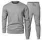 Herren Freizeit Strickset Herbst Winter Rundhals Jacquard Strickpullover Set