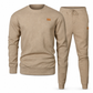 Herren Freizeit Strickset Herbst Winter Rundhals Jacquard Strickpullover Set