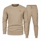 Herren Freizeit Strickset Herbst Winter Rundhals Jacquard Strickpullover Set