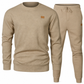 Herren Freizeit Strickset Herbst Winter Rundhals Jacquard Strickpullover Set