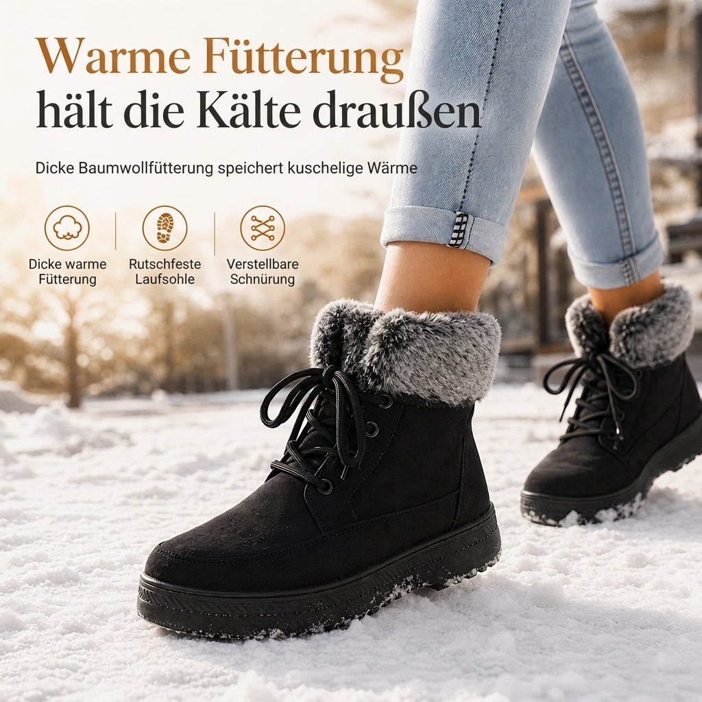 Warme Winter Schneestiefel für Damen mit dickem Futter für kaltes Wetter
