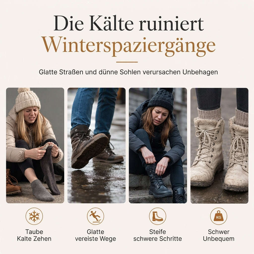 Warme Winter Schneestiefel für Damen mit dickem Futter für kaltes Wetter