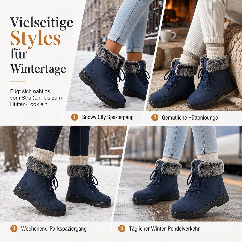 Warme Winter Schneestiefel für Damen mit dickem Futter für kaltes Wetter