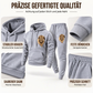 Herren Kapuzenpullover mit Löwenmotiv & Sweathose Set