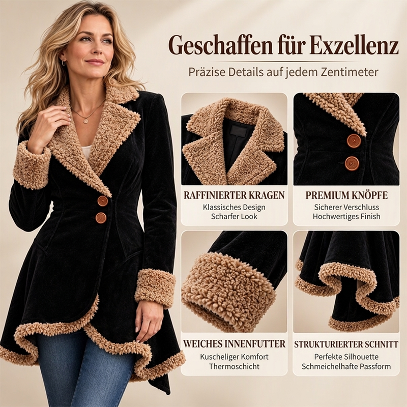 📢🎉50%Rabatt!!!🛍️✨Damenjacke aus Kunstwildleder mit Shearling-Fütterung