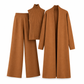 Lockeres 3-teiliges Strickset für Damen für Herbst und Winter: Weste ohne Ärmel, Strickjacke und Hosen-Outfit