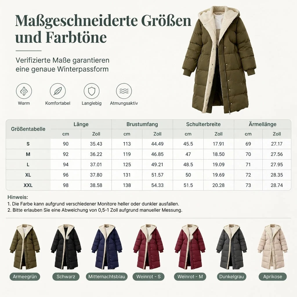📢🎉50%Rabatt!!!🛍️✨Mittellanger wattierter Damenmantel mit Kapuze