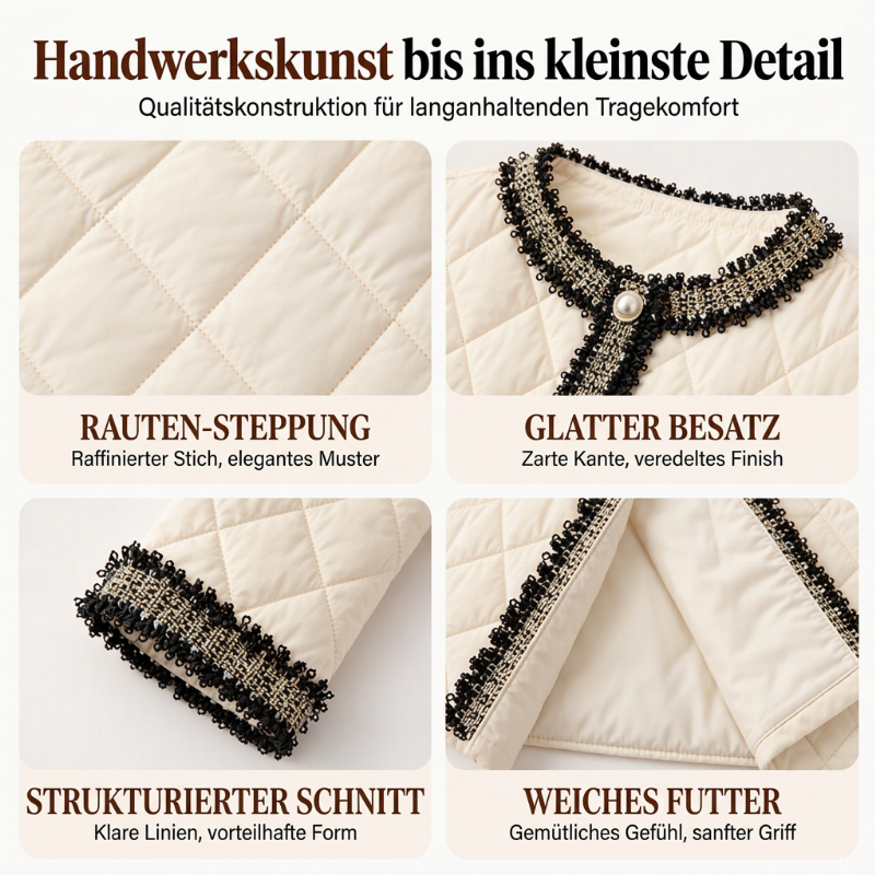 📢🎉50%Rabatt!!!🛍️✨Steppjacke für Damen, mittellang, Wattierung