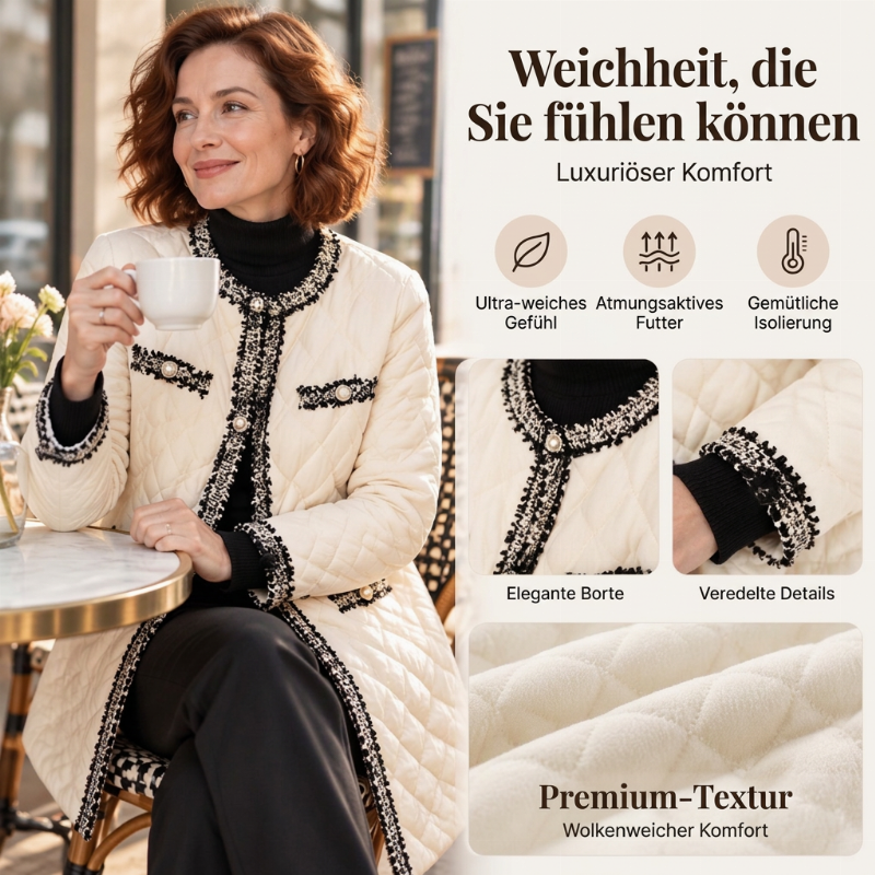 📢🎉50%Rabatt!!!🛍️✨Steppjacke für Damen, mittellang, Wattierung