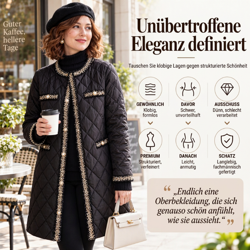 📢🎉50%Rabatt!!!🛍️✨Steppjacke für Damen, mittellang, Wattierung
