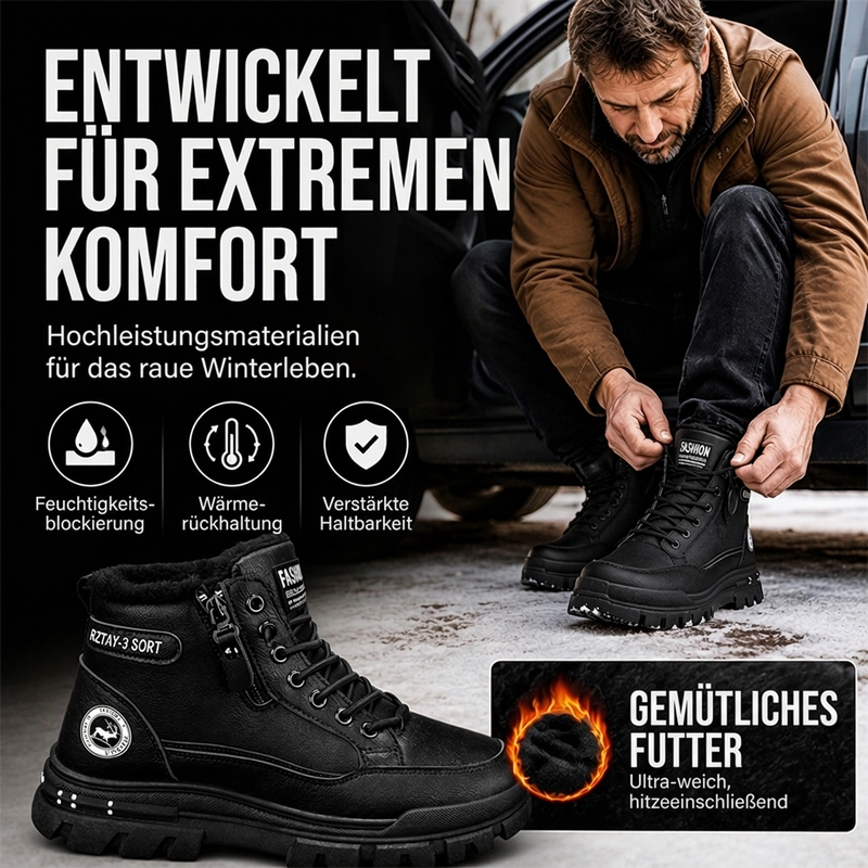 ❄️🥾 Warme Winterstiefel für Herren mit rutschfester Sohle & weichem Futter | Keine kalten Füße, kein Ausrutschen – Warm & sicher durch den Winter ✨