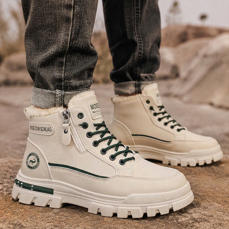 ❄️🥾 Warme Winterstiefel für Herren mit rutschfester Sohle & weichem Futter | Keine kalten Füße, kein Ausrutschen – Warm & sicher durch den Winter ✨