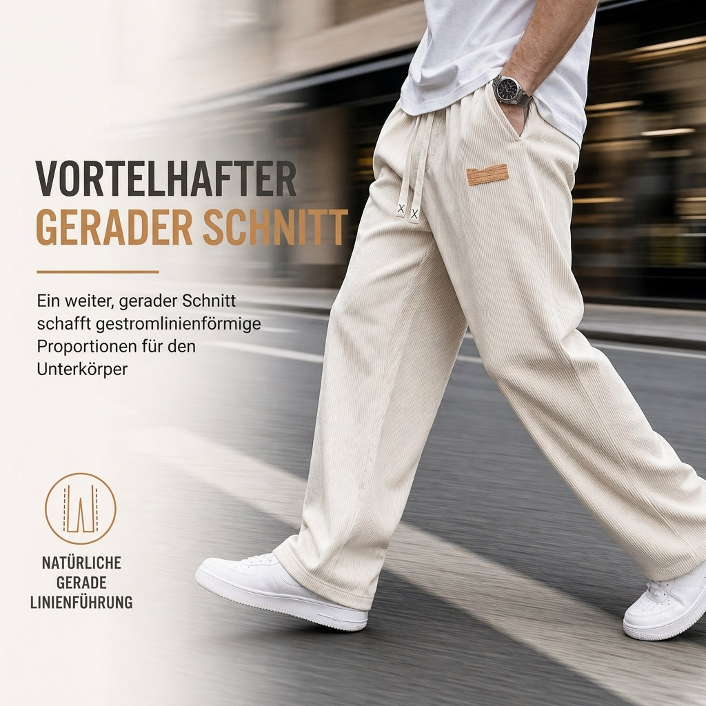 📢🎉50%Rabatt!!!🛍️✨Herren leichte Cord Freizeithosen, locker sitzende gerade Beinhosen