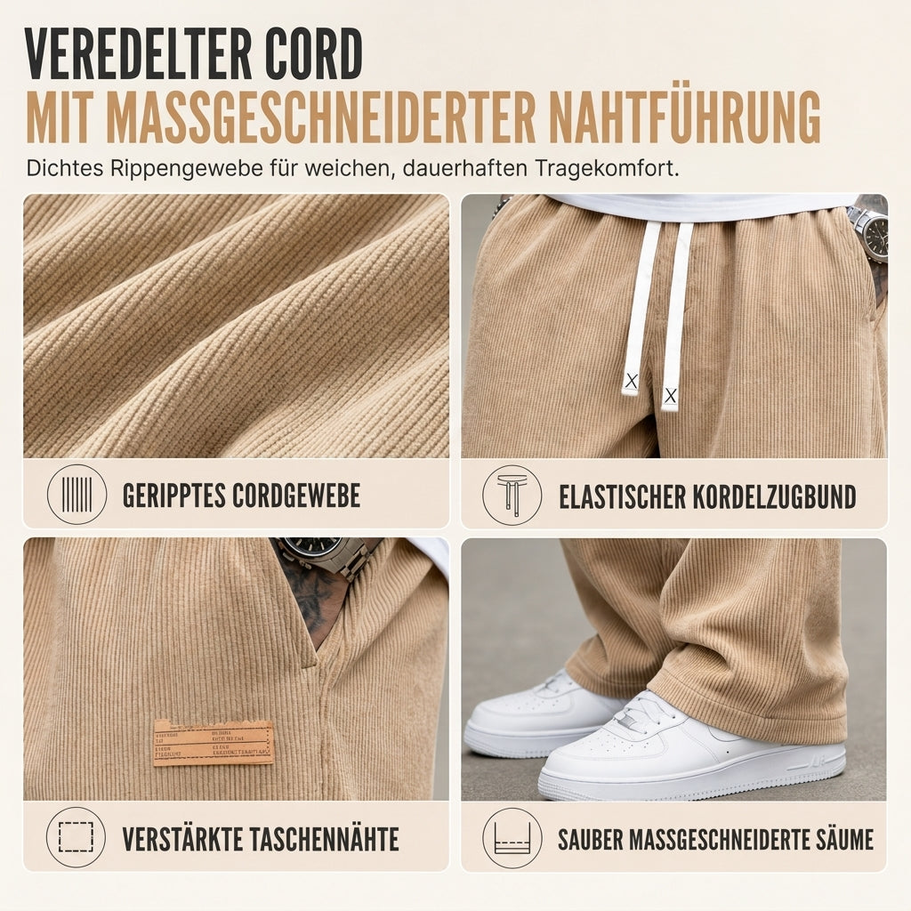 📢🎉50%Rabatt!!!🛍️✨Herren leichte Cord Freizeithosen, locker sitzende gerade Beinhosen