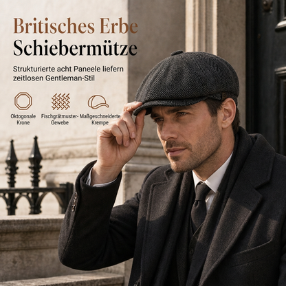 📢🎉50%Rabatt!!!🛍️✨Vintage British Stil Newsboy Kappe für Herren und Damen Klassisch Casual Flache Kappe Achteckige Baskenmütze
