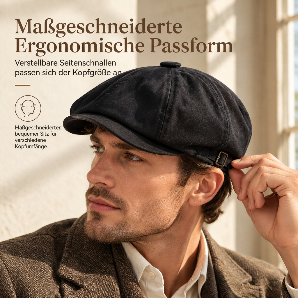 📢🎉50%Rabatt!!!🛍️✨Vintage British Stil Newsboy Kappe für Herren und Damen Klassisch Casual Flache Kappe Achteckige Baskenmütze
