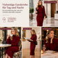 ⏰Countdown läuft! Aktion endet bald!⏰Damen einfarbiges Rollkragen-Strickpullover- und Rock-Set für Herbst und Winter