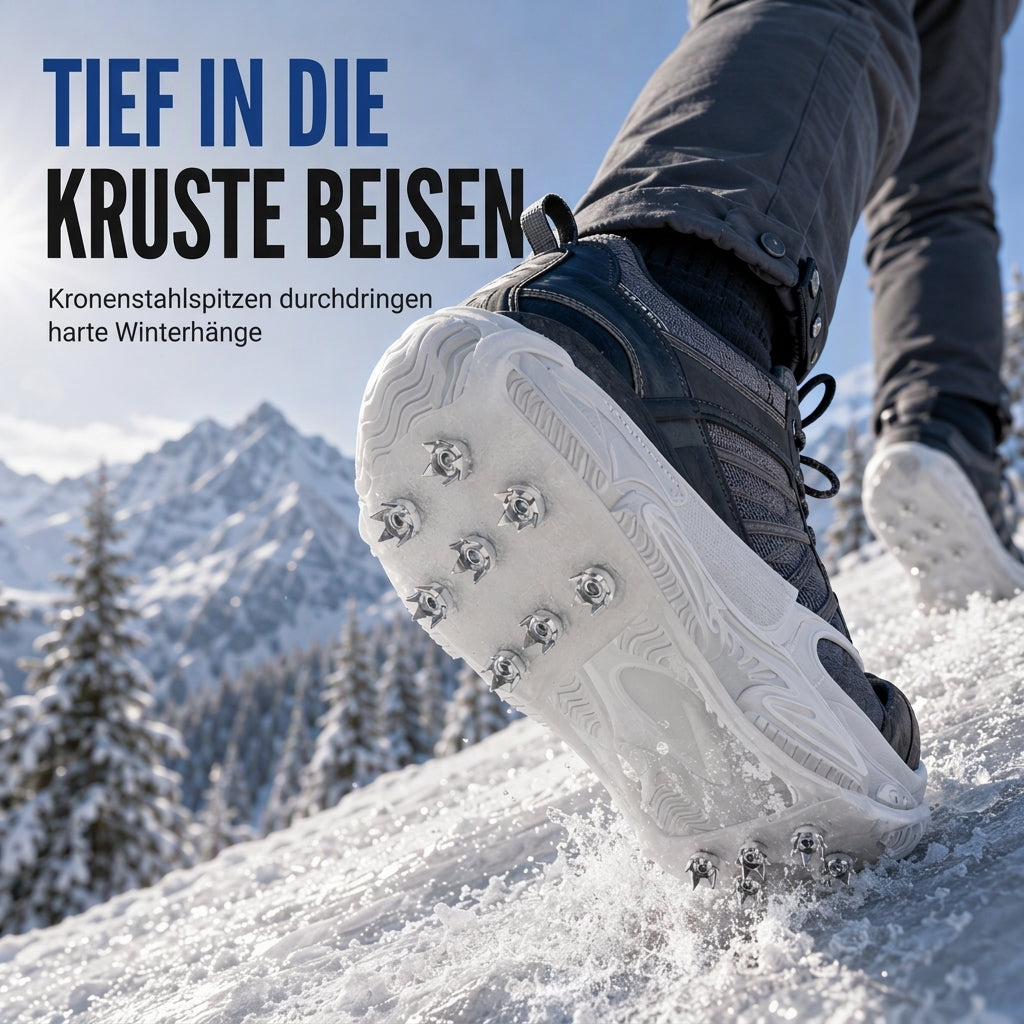 👟 ⏰Countdown läuft! Aktion endet bald!⏰ Rutschfeste Schuhstollen, Grödel, Traktionsspitzen und Schuhüberzüge für Gehen im Schnee und Outdoor-Bergsteigen