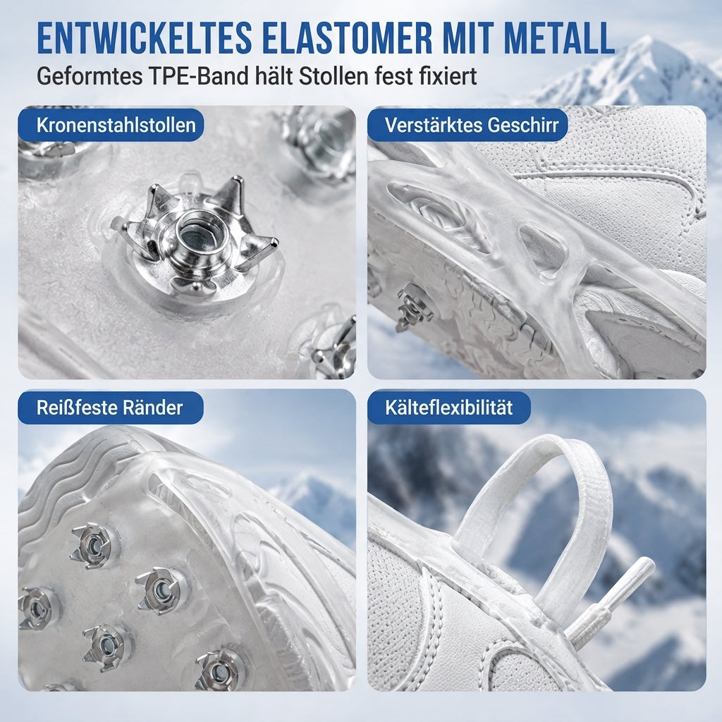👟 ⏰Countdown läuft! Aktion endet bald!⏰ Rutschfeste Schuhstollen, Grödel, Traktionsspitzen und Schuhüberzüge für Gehen im Schnee und Outdoor-Bergsteigen